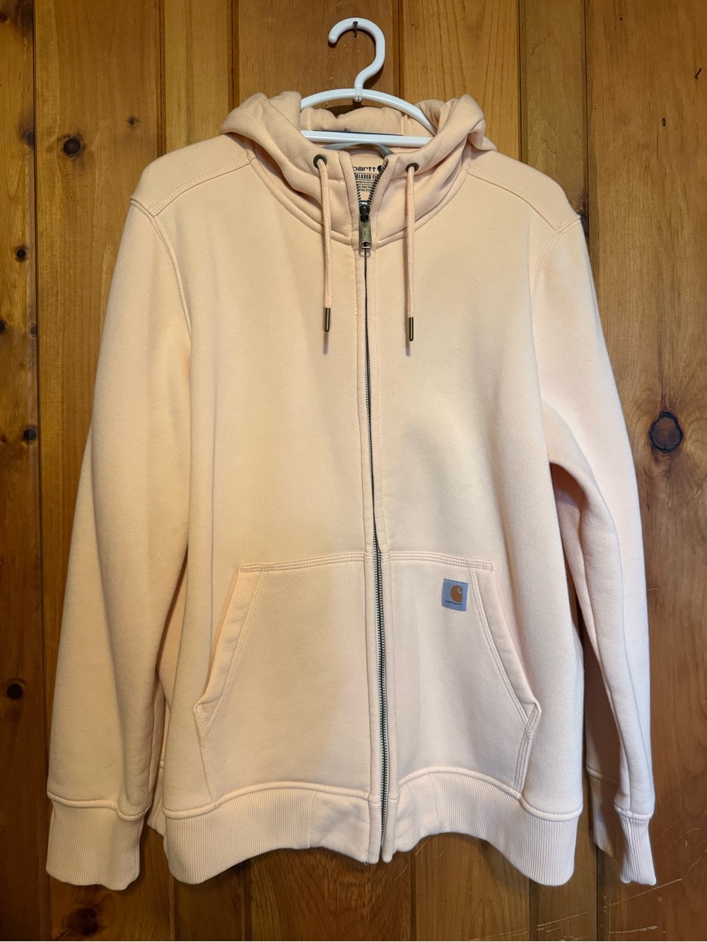 Carhartt Women's Full-Zip Hooded Jacket in Pale Peach